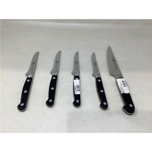 NEW lot of 5 JA Henckels PROFESSIONAL Kitchen Knives