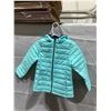 Image 1 : Girls Aqua Puffer Coat size 8