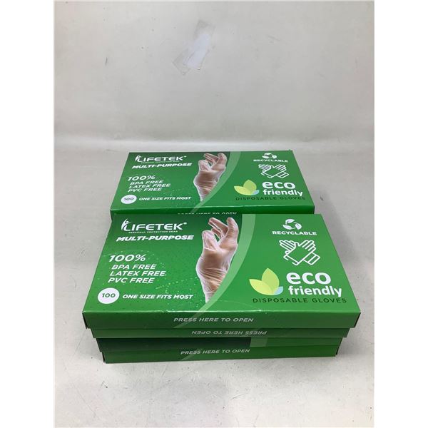 Lifetek Professional Protection Gear Multi-Purpose Disposable Gloves 100%  BPA Free, Latex Free, And