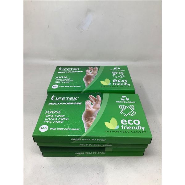 Lifetek Professional Protection Gear Multi-Purpose Disposable Gloves 100% BPA Free, Latex Free, And 
