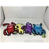 Image 1 : Lot Of 4 NEW Assorted Dog Chew Toys Multi-Colored Tough Ballistic