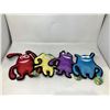 Image 1 : Lot Of 4 NEW Assorted Dog Chew Toys Multi-Colored Tough Ballistic