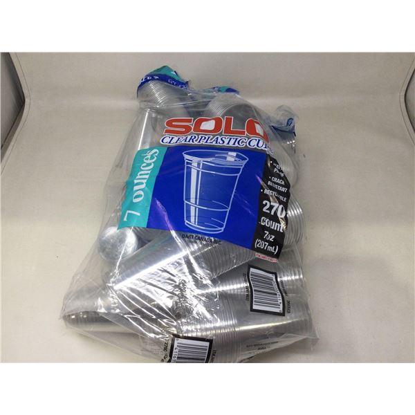 Large lot of SOLO 7 oz plastic disposable cups