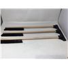 Image 1 : Lot of 3 wood handles snow brushes