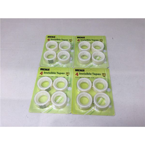 Lot of 4 x 4 Menji scrap booking invisible tape