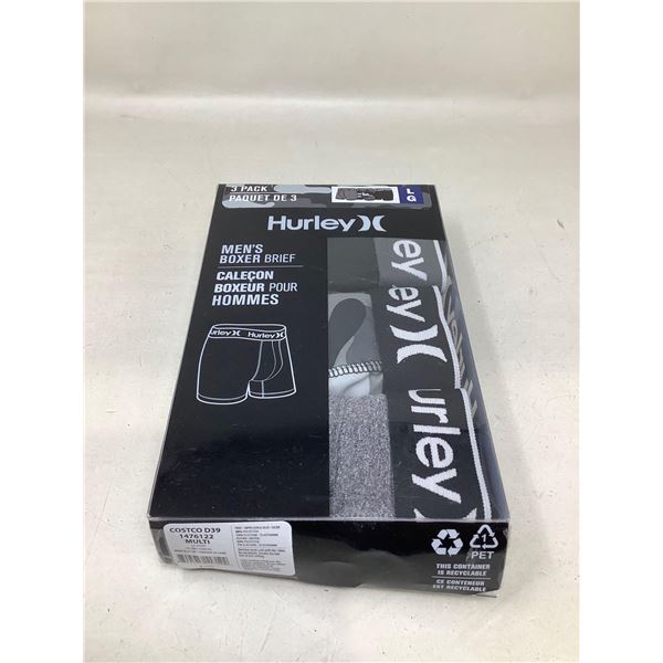 NEW Hurley Mens Boxer Briefs 3 pack Size Large