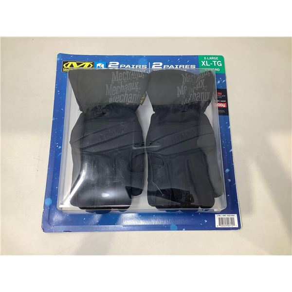 NEW Mechanic winter impact double pack of mens XL winter gloves