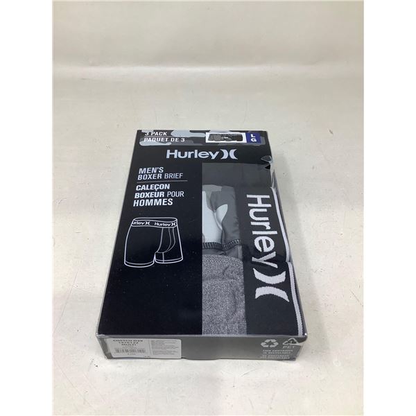 NEW Hurley Mens 3 pack boxer briefs large