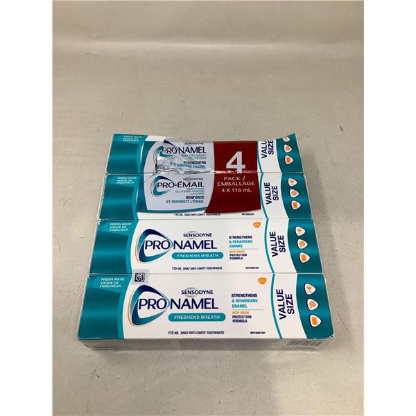 Lot of 4 x 115ml Sensodyne Pro Enamel toothpaste