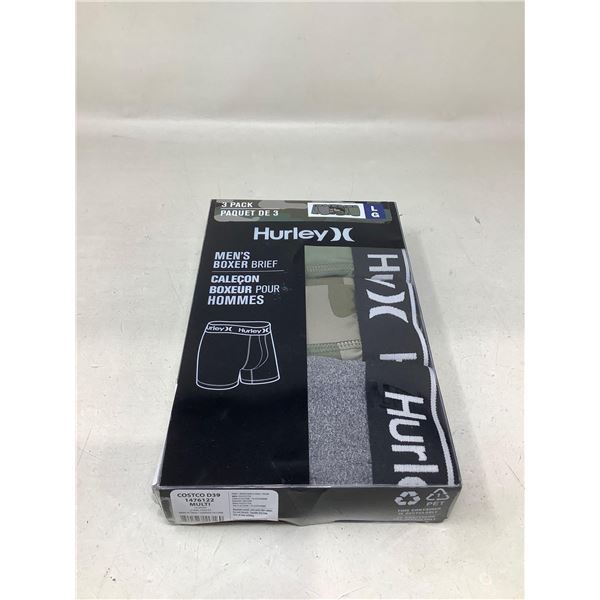 NEW Hurley Mens Boxer Briefs 3 pack large