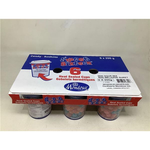 Sweet Sixteen mini Sour Candies case lot 6 x 200g