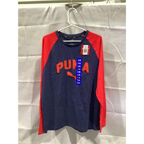 NEW Puma Long Sleave mens sport shirt Large