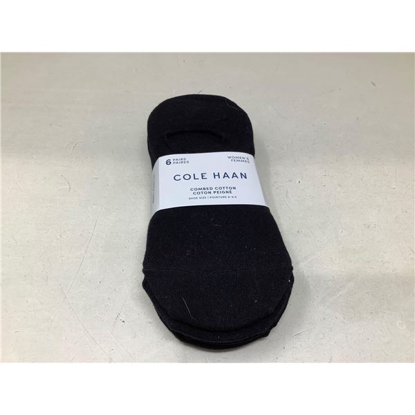 NEW Cole Haan combed cotton womens socks 6 pairs size 6-9.5