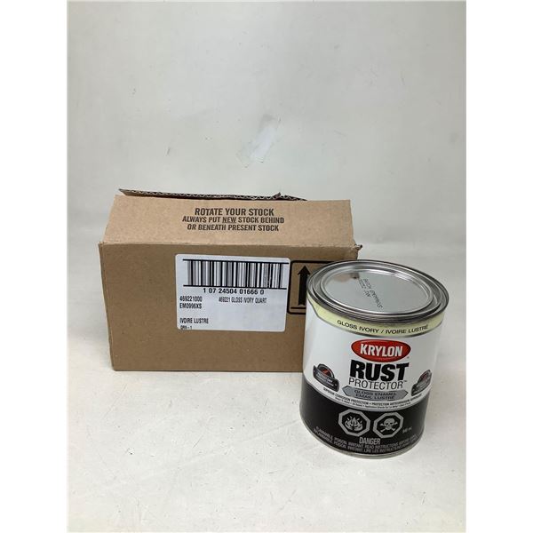Case lot of 2 x 946ml Krylon rust paint Glossy Ivory