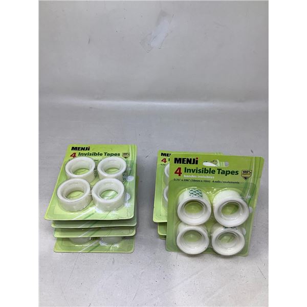 Lot of 8 x 4 Menji invisible crafters tape