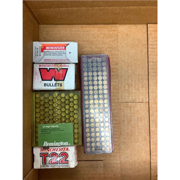 Lot of 6 boxes .22LR Ammo - approx 400 rounds