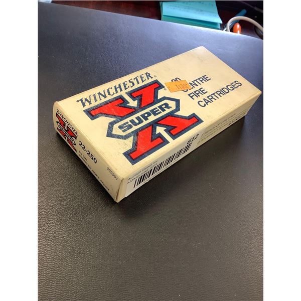 Box of 20 rounds Winchester 22.250 55gr soft point