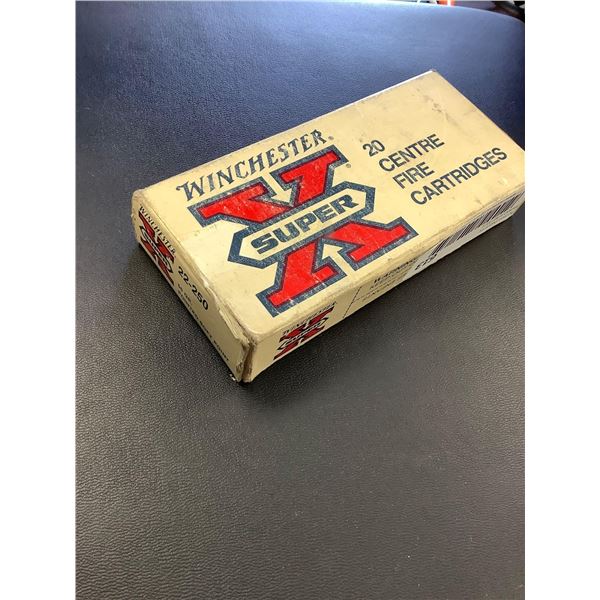 Box of 20 rounds Winchester 22.250 55gr soft point