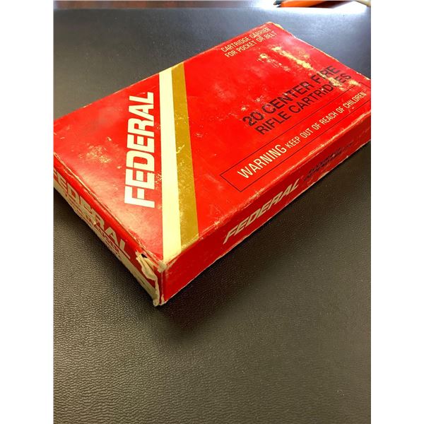 Box of 20 rounds Federal 7mm Mauser 175 Grain soft point hi shock