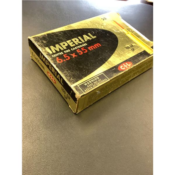 Box of 20 rounds Imperial 6.5x55mm 160 gr SP
