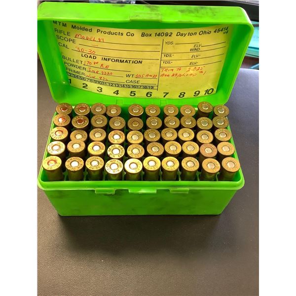 Lot of 50- 30-30 150 gr ammo