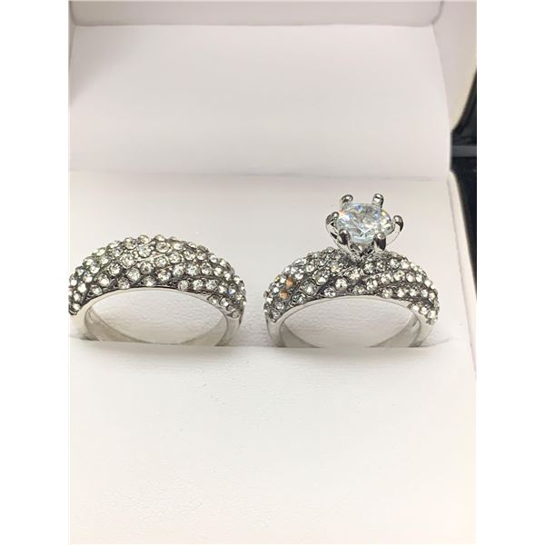 Italian Design Ladies Engagement/Wedding ring set with 1.0 carat solitaire and band