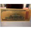 Image 2 : USA one million dollar gold clad commemorative Donald trump Foil Bank Note