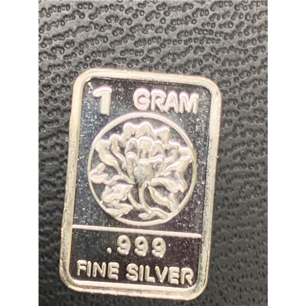 NEW Fine Silver 1 Gram .999 Pure Silver Wafer Bar