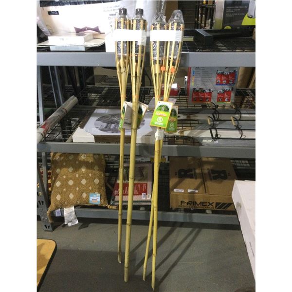 Sierra 60in Natural Bamboo Torch Lot of 4