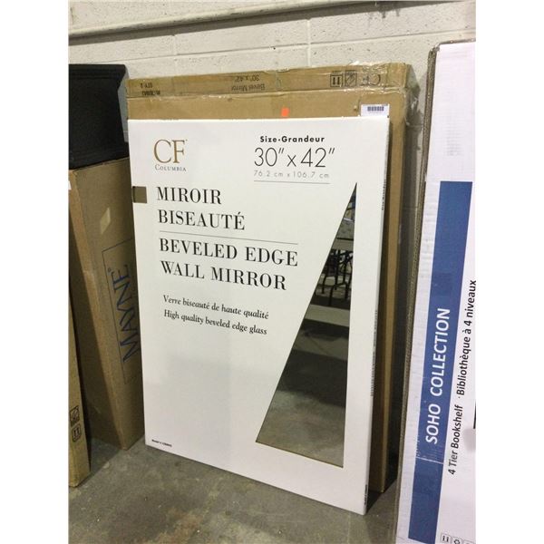 Columbia Beveled Edge Wall Mirror (30in x 42in)