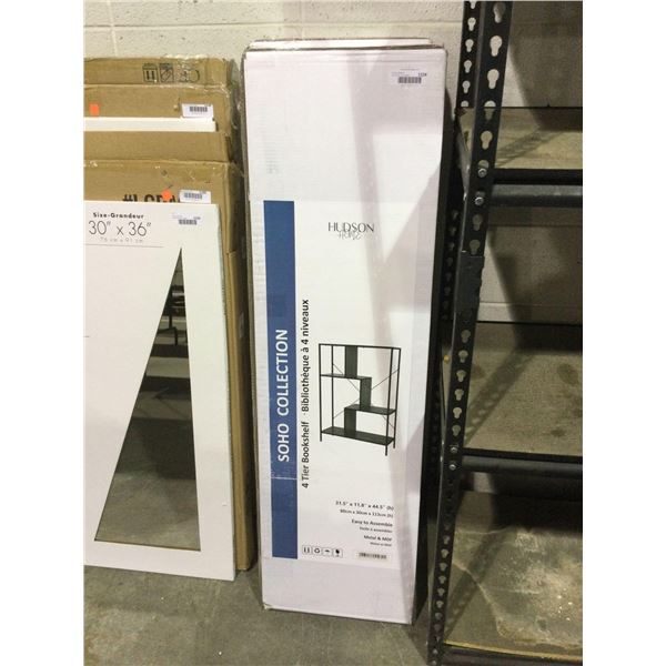 Soho Collection 4-Tier Bookshelf (31.5in x 11.8in x 44.5in)