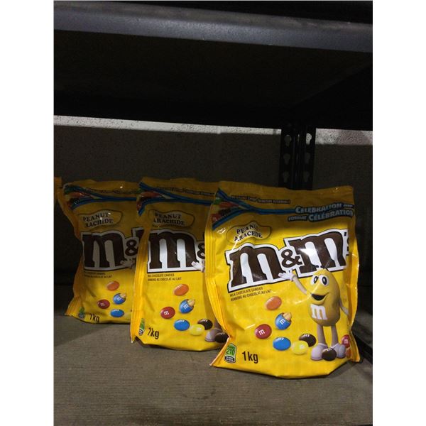 M&M Milk Chocolate Covered Peanuts (3 x 1kg)