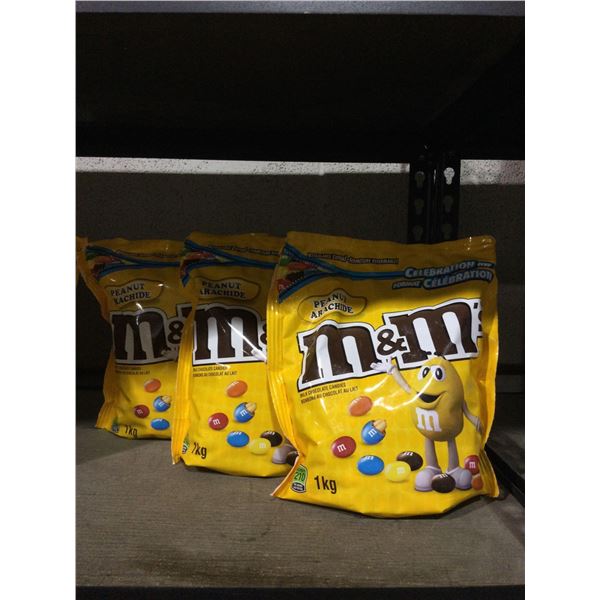 M&M Milk Chocolate Covered Peanuts (3 x 1kg)