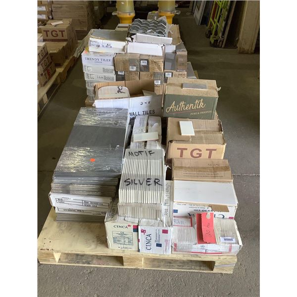 Pallet of Tile Assorted Style/Sizes - 24 Boxes/Bundles