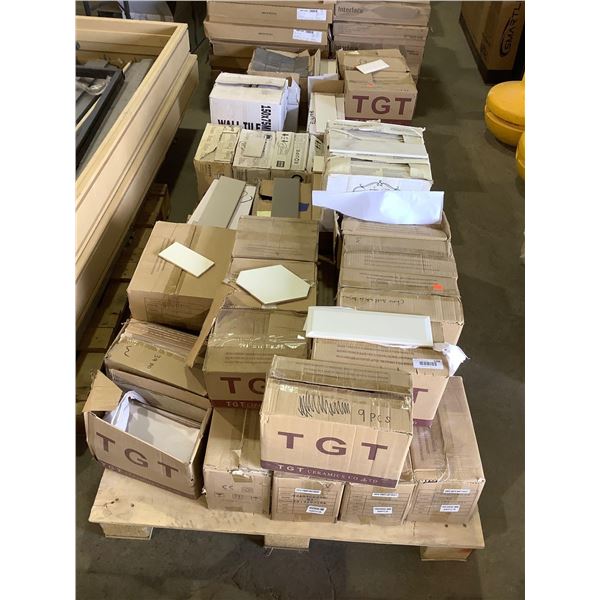Pallet of Tile Assorted Style/Sizes - 33 Boxes/Bundles