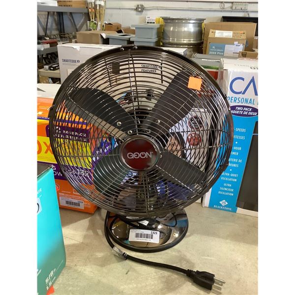 Go On 12in Gunmetal Desk Fan