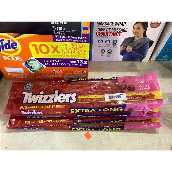 Twizzlers Cherry Pull 'n Peel Extra Long (4 x 652g)