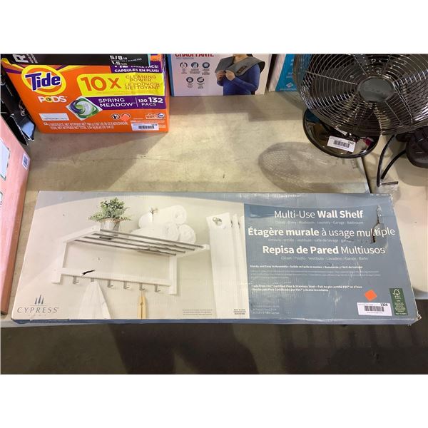 Cypress Multi-Use Wall Shelf (30.7in x 9.7in x 12.5in)