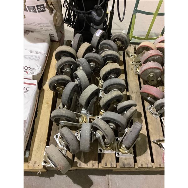 Lot of Black 5in Casters