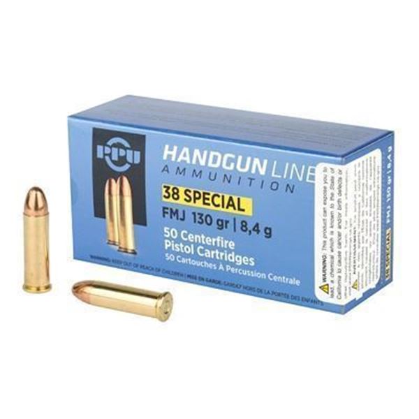 PPU 38SPL FMJ 130GR - 50 Rds