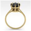 Image 3 : 2.0 ctw Black Diamond Solitaire Vintage Ring 14k Yellow Gold - REF-50X4A