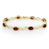 Image 1 : 8.02 ctw Garnet & Diamond Bracelet Solid 10k Yellow Gold - REF-27W3H