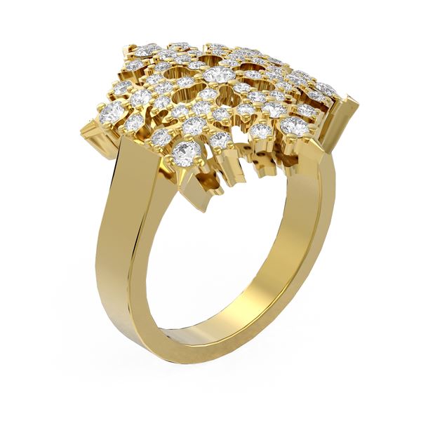 1.28 ctw Diamond Ring 18K Yellow Gold - REF-138X8A