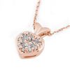 0.20 ctw Certified VS/SI Diamond Necklace 18k Rose Gold - REF-31R4K