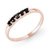 0.25 ctw VS Certified Black Diamond Band 10k Rose Gold - REF-8G6W