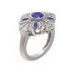 Image 1 : 2.32 ctw Sapphire & Diamond Ring 18K White Gold - REF-175N8F