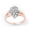 0.25 ctw Certified VS/SI Diamond Ring 18k Rose Gold - REF-31N2F