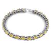 Image 3 : 12 ctw Citrine & VS/SI Diamond Eternity Bracelet 10k White Gold - REF-56W2H