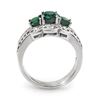 Image 2 : 3.50 ctw Emerald & Diamond Ring 18k White Gold - REF-135W6H