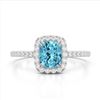 1.25 ctw Sky Blue Topaz & Micro Pave VS/SI Diamond Ring 10k White Gold - REF-25K9Y